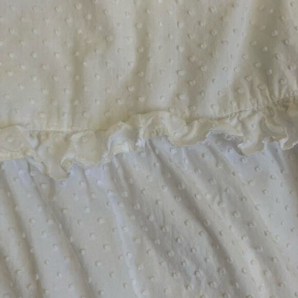 J. Crew Sz 6 White Swiss Dot Printed Ruffle Tiered Midi Dress w Tie Back BZ797 - Picture 16 of 16